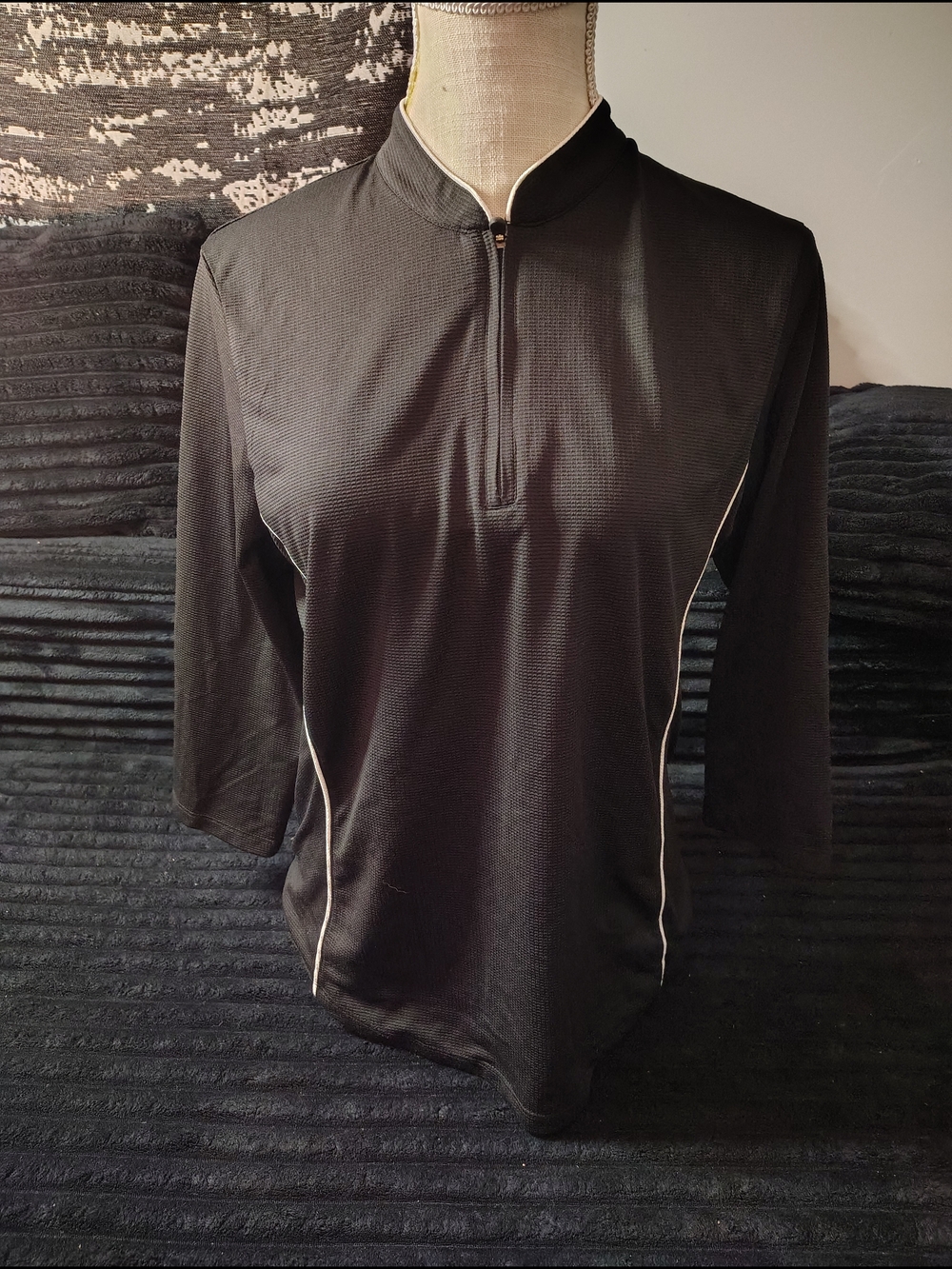 Cutter & Buck Black Long-Sleeve Performance Half-Zip